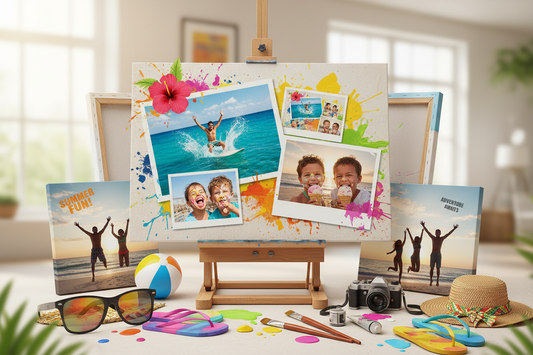 Summer Snaps and Slapstick: Laugh Your Adventures onto Canvas!"