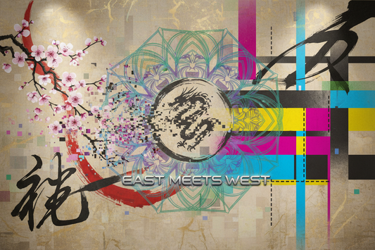 The Art of Fusion: Adrian Holmes Blends Eastern Motifs with Modern Prints