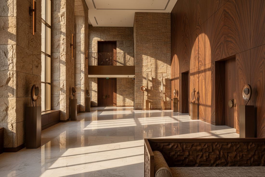 The Art of Texture: Transforming Hall Interiors Through Surface, Light, and Emotion