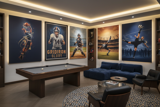 The Best Sports-Themed Canvas Prints for a Game Room Makeover