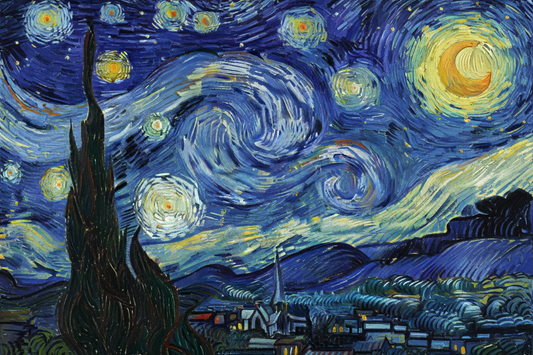 The Cosmic Pulse of the Night: Reimagining "The Starry Night"