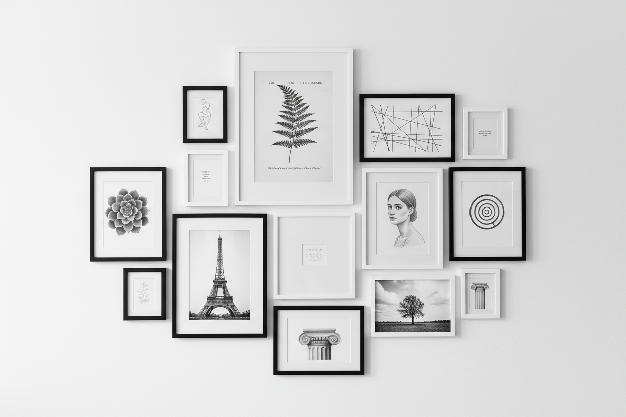 Timeless Black and White Framed Art Ideas