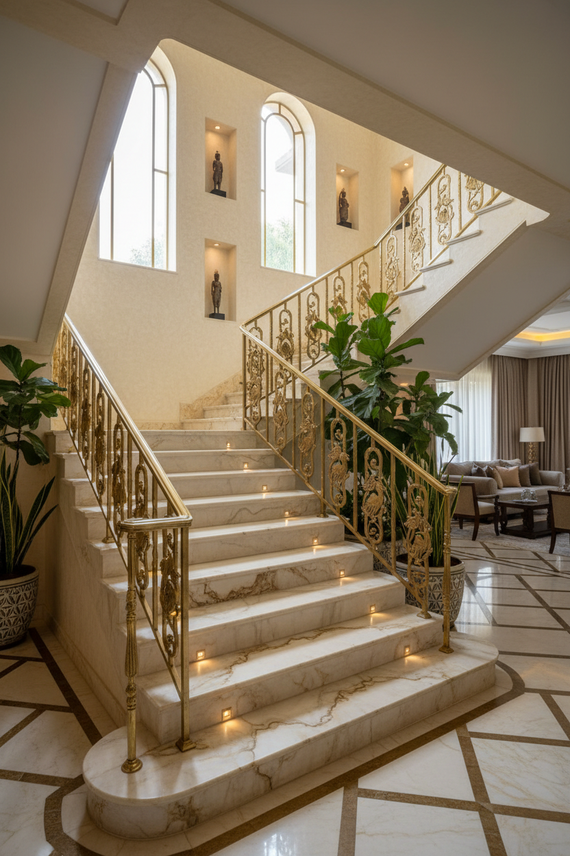 Timeless Marble Staircase Trends That Suit Every Indian Home