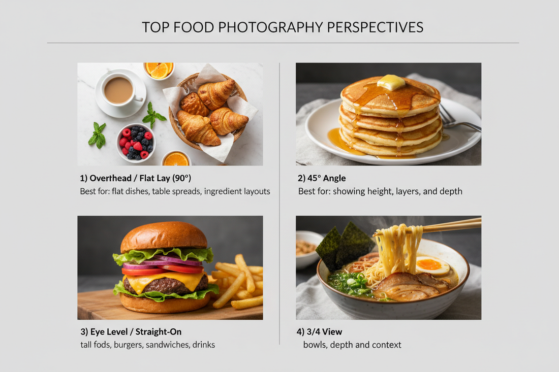 Top Food Photography Perspectives and When to Use Each