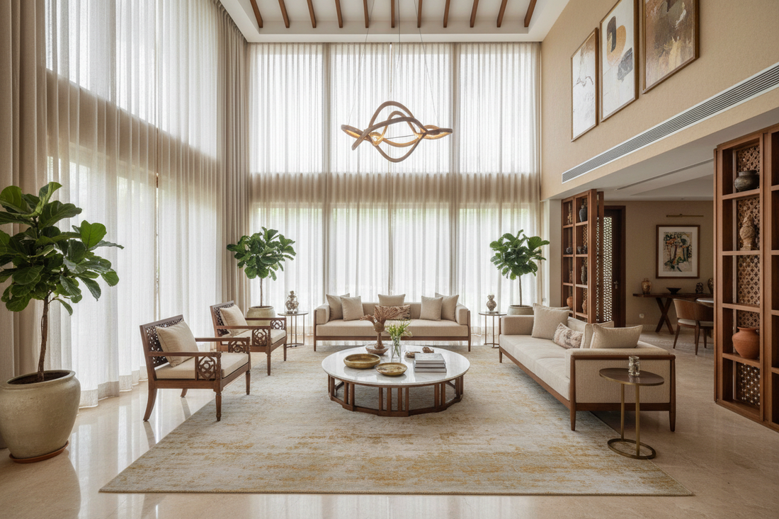 Tranquil Sanctuary: Amrainder and Shivali's Exquisite Villa Interior D ...