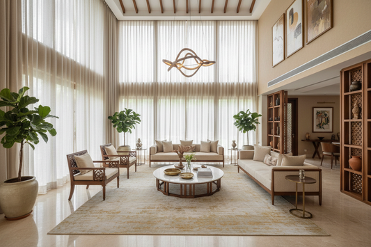 Tranquil Sanctuary: Amrainder and Shivali's Exquisite Villa Interior Design in Bangalore