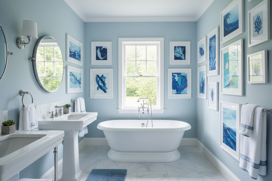 Transform Your Bathroom with Blue Wall Decor