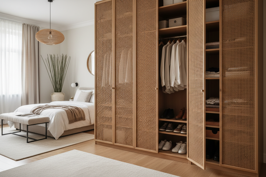 Transform Your Closet: The Magic of Cane Wardrobe Shutters