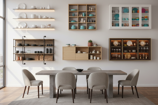 Transform Your Dining Space: 6 Trendy Wall-Mounted Crockery Unit Designs