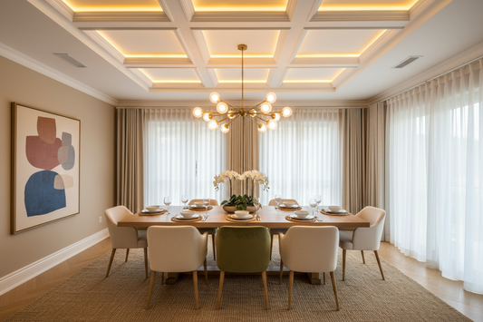 Transform Your Dining Space: Trendy Ceiling Designs for Family Gatherings