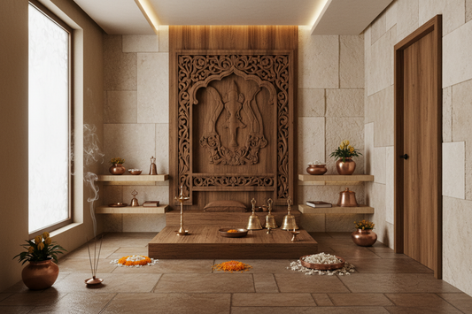 Transform Your Home: 7 Modern Pooja Rooms Blending Tranquility and Rustic Style