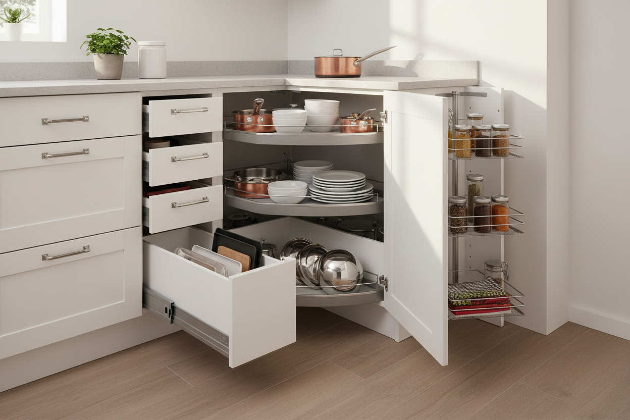 Transform Your Kitchen Corners: Stylish Cabinet Storage Ideas – Wallpics