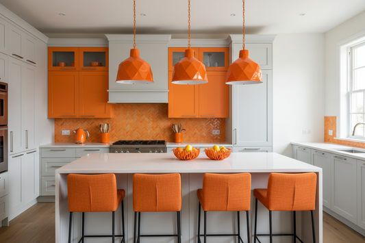 Transform Your Kitchen into a Vibrant Haven with Energizing Bold Orange Accents