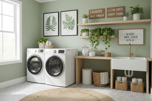 Transform Your Laundry Space with Eye-Catching Wall Decor
