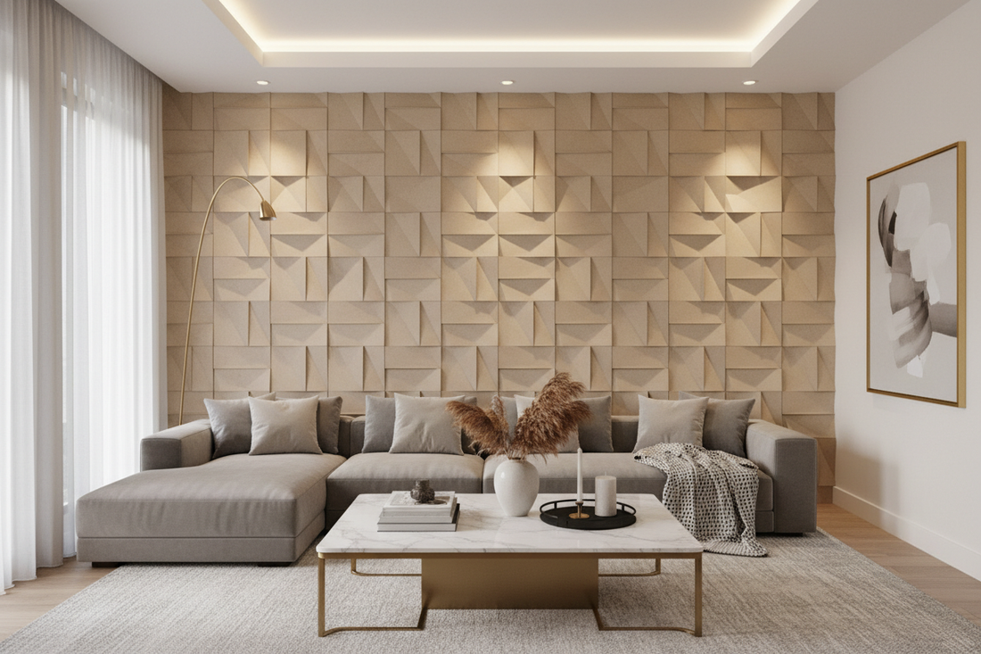 Transform Your Living Room with a Stunning Textured Wall Design