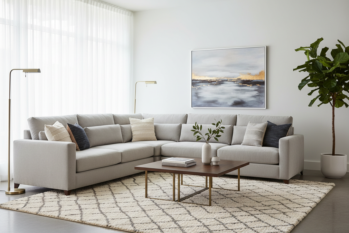 Transform Your Living Room With Elegant L-Shaped Sectional Sofas