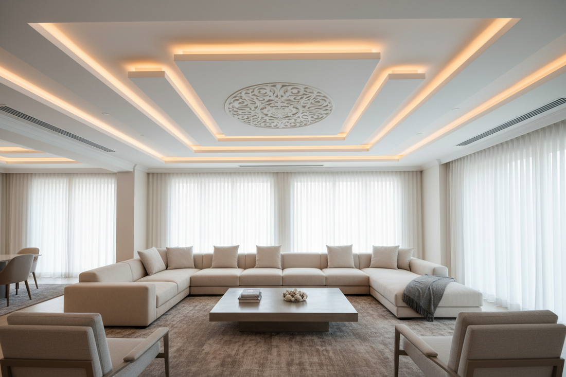Transform Your Living Room with These Elegant False Ceiling Ideas