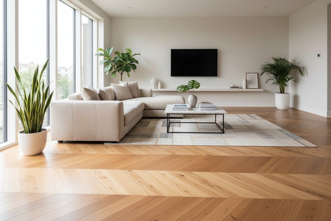 Transform Your Living Room with These Wooden Floor Tile Ideas
