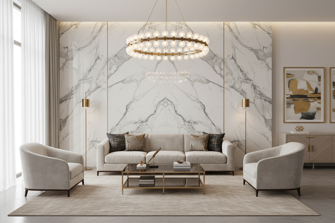 Transform Your Space: Chic Marble Wall Designs That Elevate Your Living Room