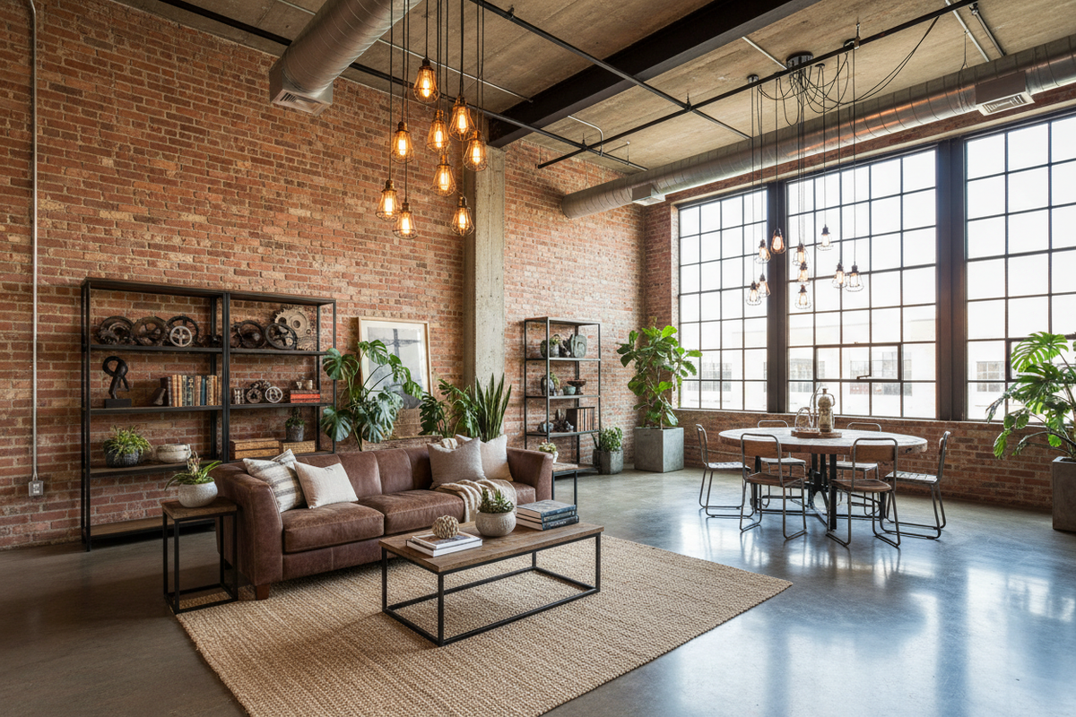 Transform Your Space: Inspiring Industrial-Style Home Interiors
