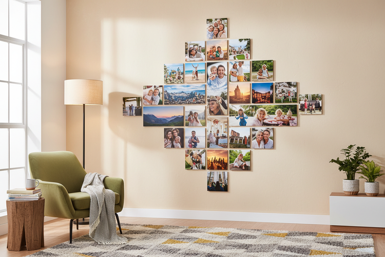 Computer Display Collages Transform Your Space with Photo Tile Collages: A Unique Way to Display ...