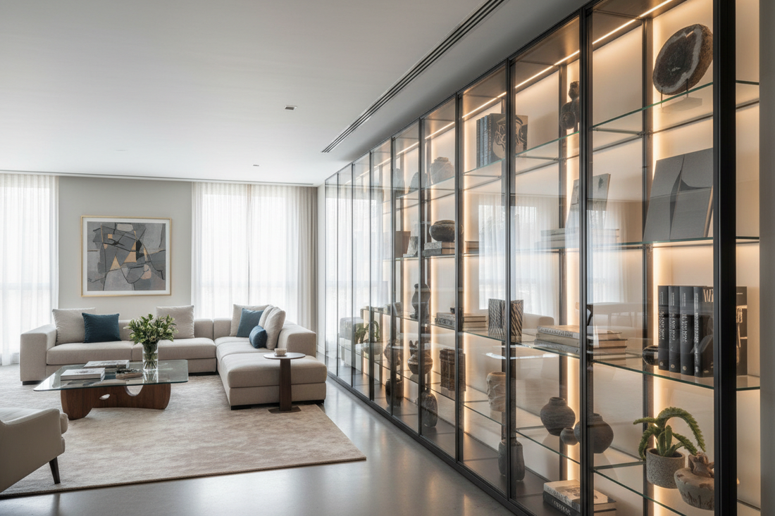 Transform Your Space With Stunning Glass Showcase Designs for the Living Room