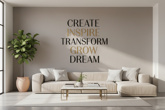 Transform Your Space with the Subtle Power of Word-Based Wall Art