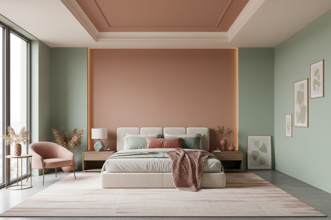Transformative Color Harmonies for Bedroom Walls and Ceiling Design