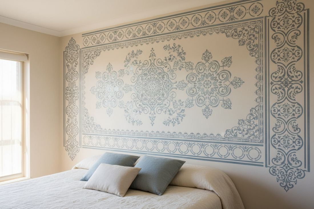 Transformative Decorative Patterns: Exquisite Stencil Artistry for Personal Sleeping Sanctuaries