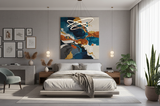 Transforming Bedrooms with Striking Wall Art and Creative Design