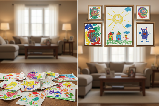 Transforming Children's Artwork into Canvas Keepsakes
