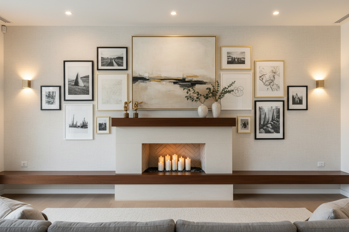 Transforming the Fireplace Wall into a Visual Masterpiece