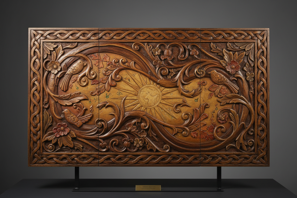 Transforming Wood Panels: The Beautiful Blend of Painting and Carving