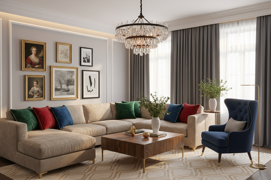 Transitional Living Room Decor That Combines Comfort, Style, and Drama