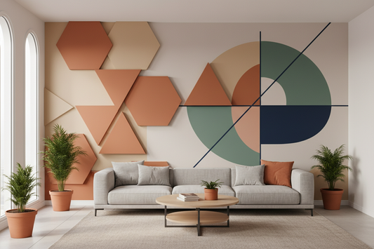 Trending Geometric Shapes and Colors for Contemporary Walls