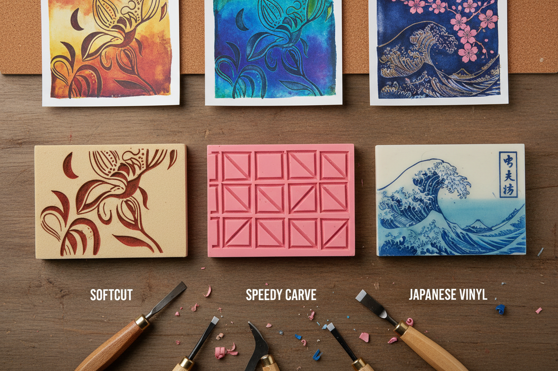 Ultimate Guide to Linocut Printing: Softcut, Speedy Carve vs Japanese Vinyl Explained