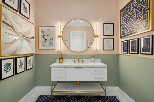 Ultimate Guide to Powder Room Wall Art: Colors, Sizes, and Trends