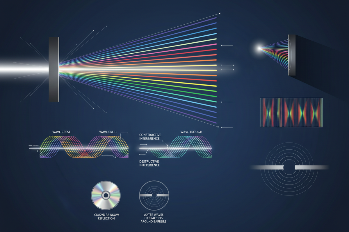 Understanding Diffraction: The Science Behind Light Bending, Wave Interference, and Optical Phenomena in Everyday Life and Advanced Technology