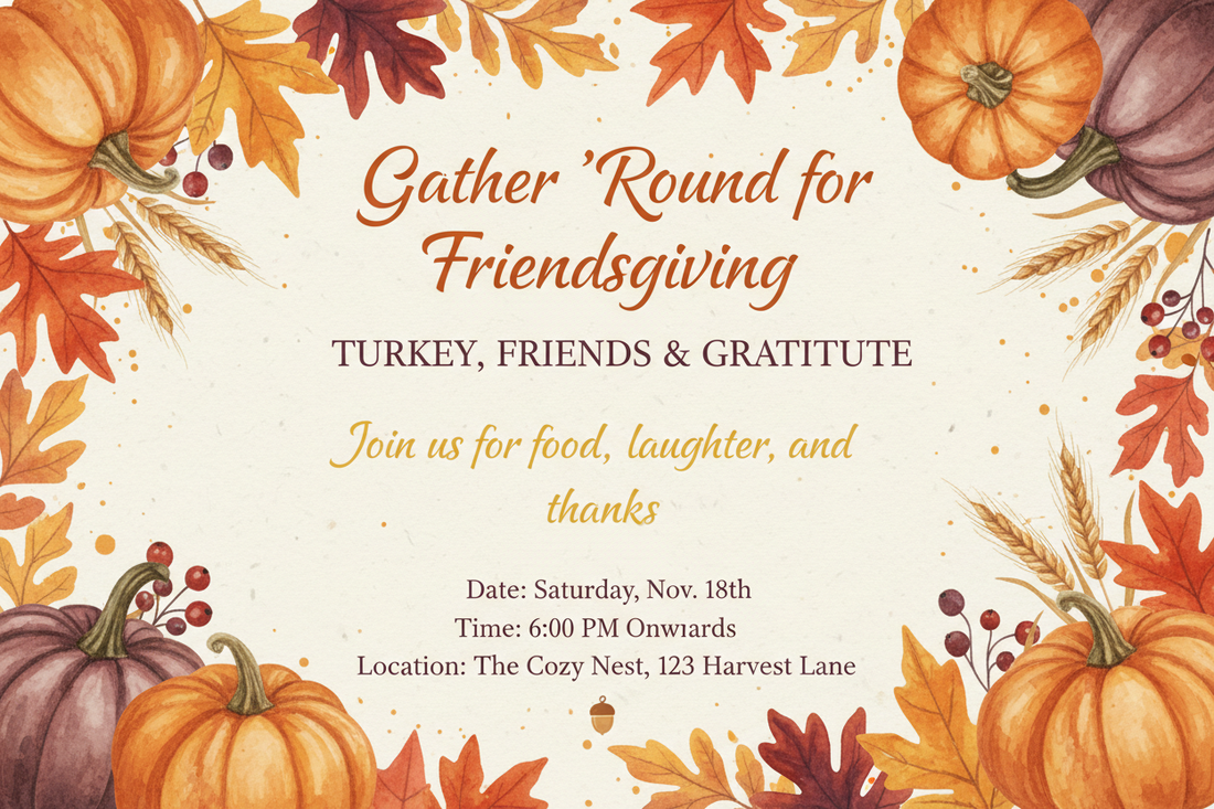 Unique Friendsgiving Invitation Wording Ideas