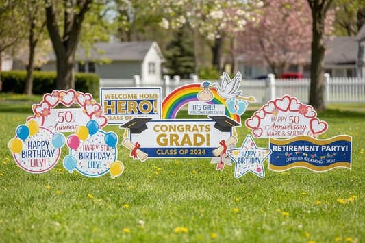 Unique Yard Signs to Celebrate Milestones and Events