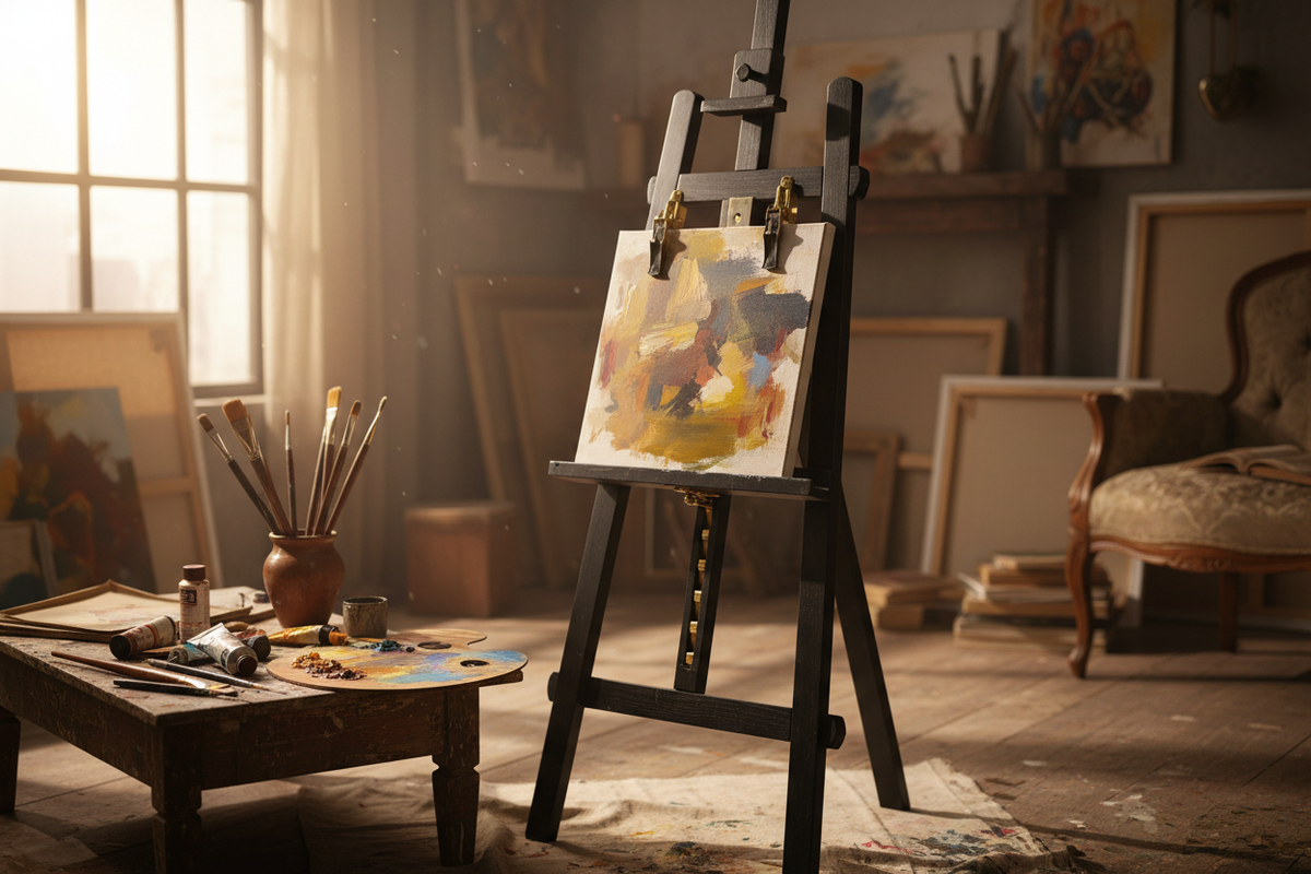 Unleashing Creativity with the Jullian Full Black Pine Wood French Easel: A Review