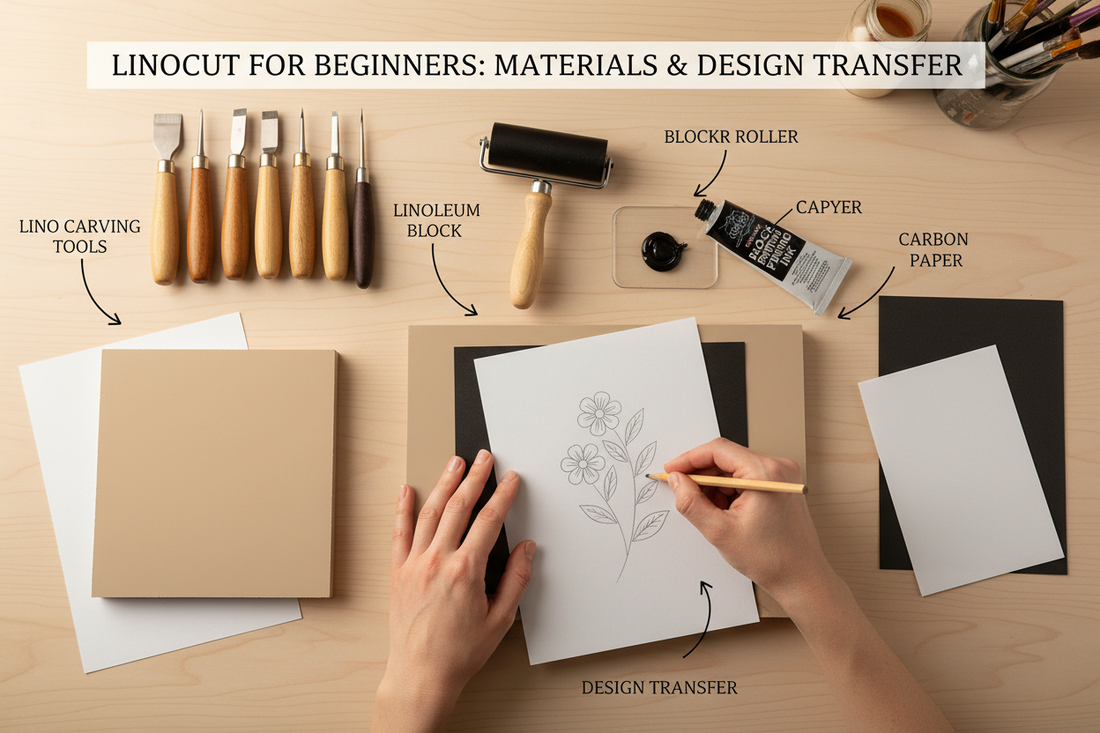 Unlock Linocut Printmaking: Must-Know Materials and Design Transfer Methods for Beginners
