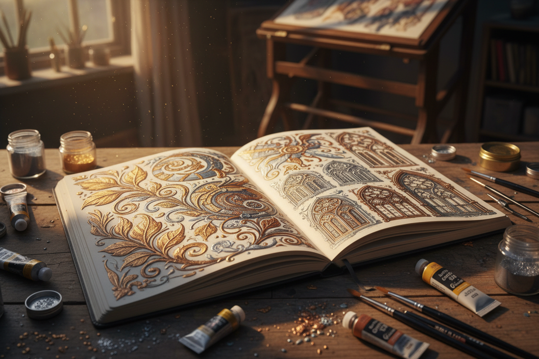 Unveiling the Magic: Alexander Stanton's Sketchbook Secrets with Metallic Pigments