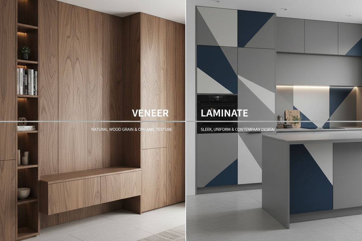 Veneer vs Laminate: The Ultimate Guide to Choosing the Perfect Finish for Your Interiors