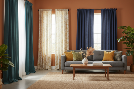 Vibrant Curtain Ideas to Perfectly Complement Orange Walls