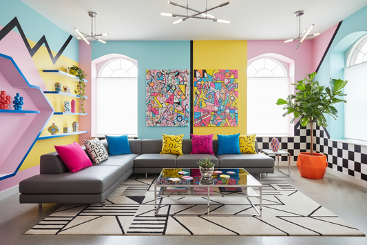 Vibrant Interiors Reimagined: Infusing Modern Homes with 1980s Boldness