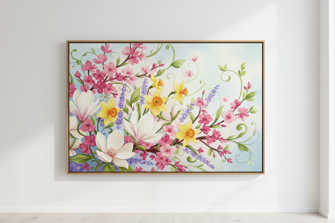 Welcoming Spring with Floral Canvas Wall Art