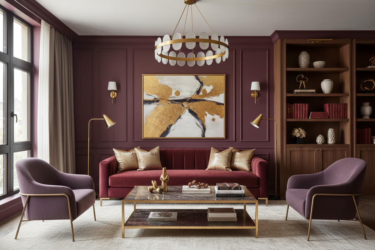 Wine-Coloured Walls: 6 Chic Paint Ideas to Transform Your Home