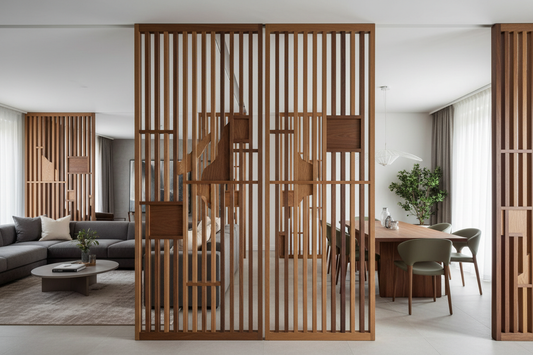 Wooden Partition Designs to Define Living and Dining Spaces with Style