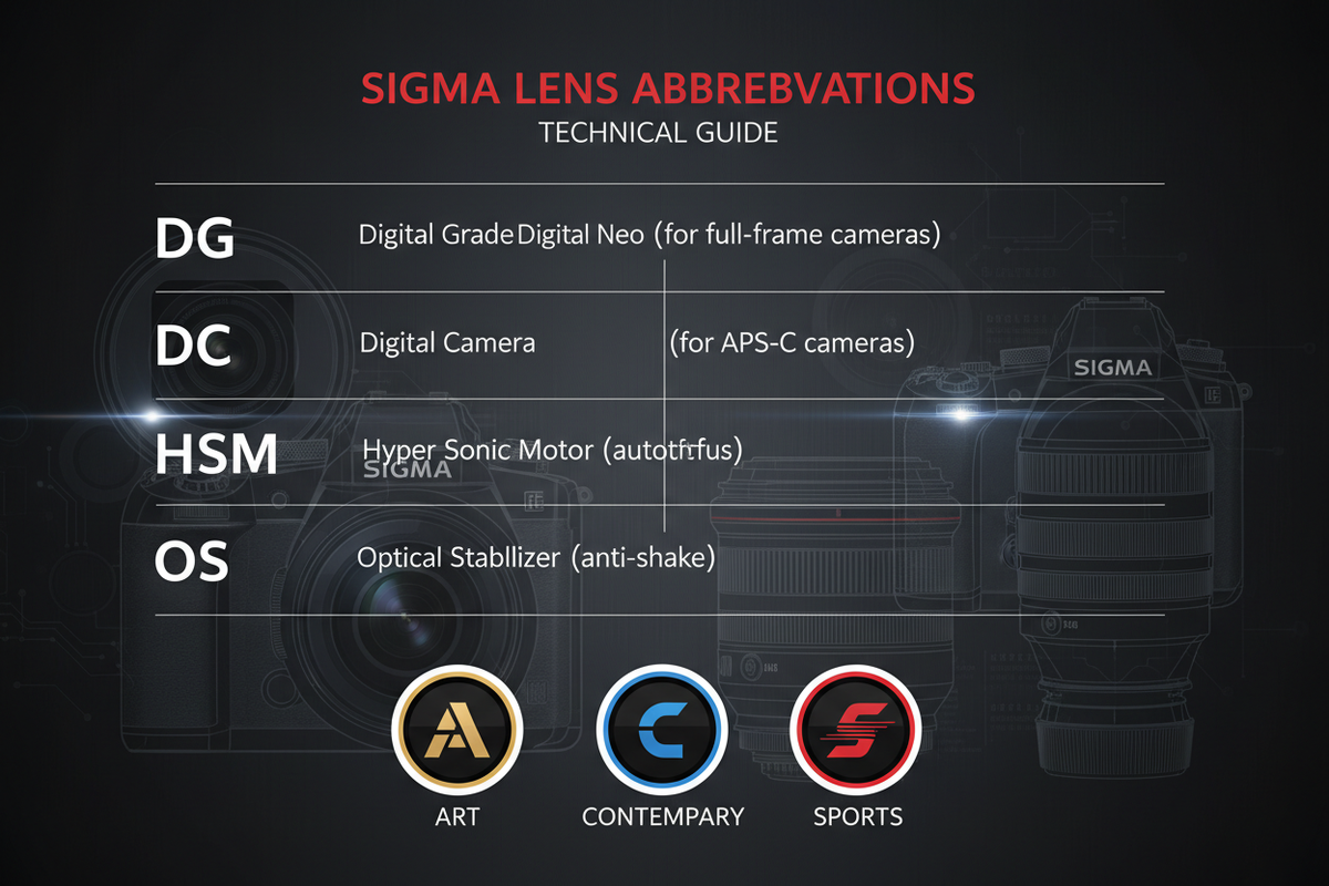 Your Essential Guide to Sigma Lens Abbreviations and What They Really Mean